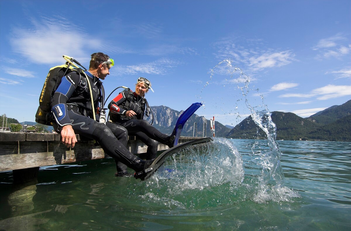 Tauchen am Attersee ganz in der Nähe OÖTouri Erber Tauchen Tauchschule Attersee Ferienwohnung Appartment